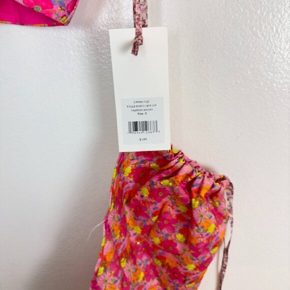 LOVESHACKFANCY Kiella Ruffle Crop Top and Citrine Mini Skirt in Passion Sound - Picture 9 of 14